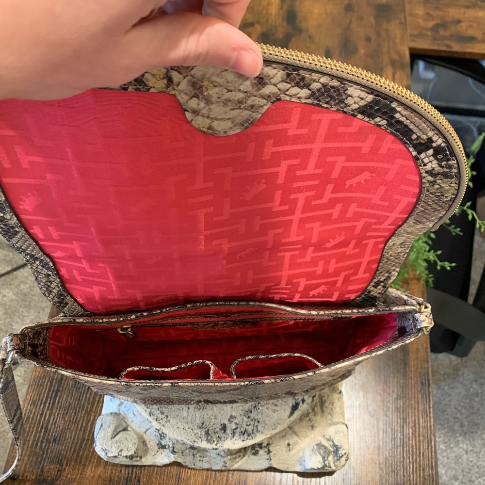 Snake Python And Gold Elaine Turner Crossbody - image 8